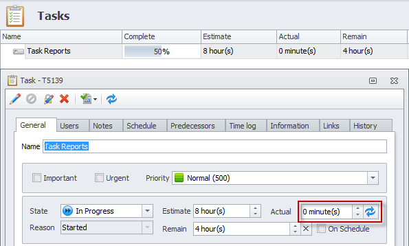 track task progress task completion remain only